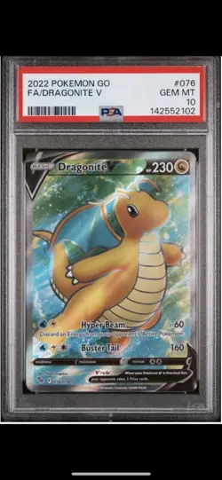 2022 POKEMON GO FA/DRAGONITE VPSA#076GEM MT10 - Image 1