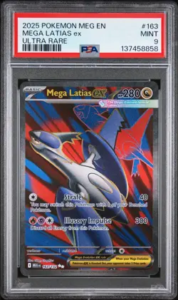2025 POKEMON MEG EN-MEGA EVOLUTION ULTRA RARE #163 MEGA LATIAS EX PSA 9 - Image 1