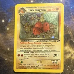 Pokemon Dark Dugtrio 50 HP Rare Holo 6/82 Team Rocket Wizards of the Coast - Image 1