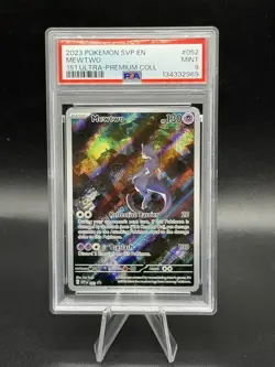 2023 POKEMON SVP EN-SV BLACK STAR PROMO 151 ULTRA-PREM COLL #052 MEWTWO PSA 9 - Image 1
