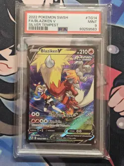 Pokemon PSA 9 MINT Blaziken V TG14/TG30 Silver Tempest FA Holo 2022 S#0179 - Image 1
