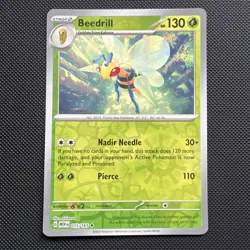 Pokemon Card Beedrill Scarlet & Violet 151 Reverse Holo Rare 015/165 Near Mint - Image 1