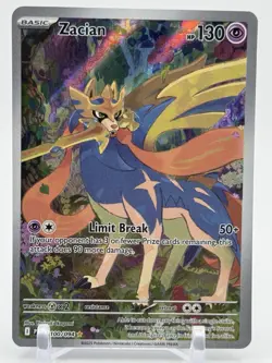 Zacian 100/094 Full Art Illustration Rare Phantasmal Flames Pokemon TCG NM - Image 1