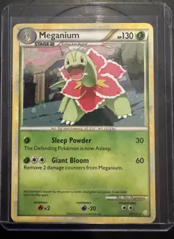Pokemon TCG Meganium Reverse Holo Rare HeartGold SoulSilver 26/123 - Image 1