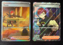 Pokemon TCG - Full Art Trainer Lot - Penny 252/198, Penny 239/198 - SV01 - NM - Image 1