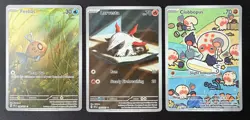 Pokemon TCG - Surging Sparks Full Art Lot -Feebas, Larvesta, Clobbopus - NM - Image 1