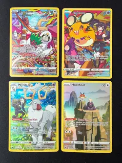 Pokemon TCG - Full Art Lot -Oranguru, Dedenne, Wyrdeer, Hoothoot - NM - Image 1