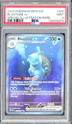2023 Pokemon MEW EN 151 Blastoise EX Special Illustration Rare #200 PSA 9 MINT - Image 1