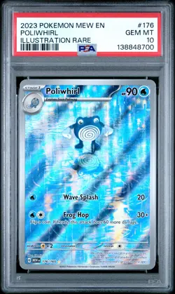2023 POKEMON MEW EN-151 ILLUSTRATION RARE #176 POLIWHIRL PSA 10 - Image 1