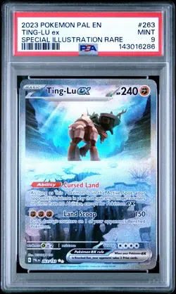 2023 POKEMON PAL EN-PALDEA EVOLVED SPECIAL ILLUSTRATION RARE TING-LU EX PSA 9 - Image 1