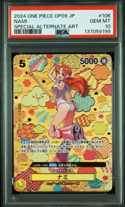 2024 ONE PIECE JPN EMPERORS IN THE NEW WORLD SPECIAL ALT ART #106 NAMI PSA 10 - Image 1