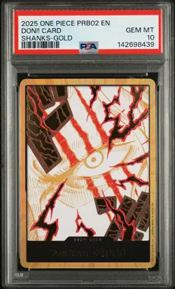 2025 ONE PIECE PRB02-PREMIUM BOOSTER SHANKS-GOLD DON!! CARD PSA 10 - Image 1