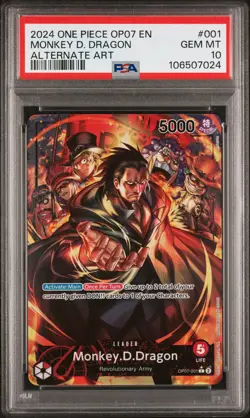 2024 ONE PIECE 500 YEARS IN THE FUTURE ALT ART #001 MONKEY D. DRAGON PSA 10 - Image 1