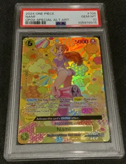 2024 One Piece Nami SP Emperors in the New World OP09 English OP08-106 PSA 10 - Image 1