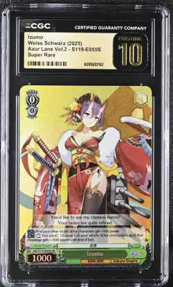 Weiss Schwarz GRADED 2025 Izumo S119-E055S Azur Lane 2 SR PRISTINE 10 ENG - Image 1