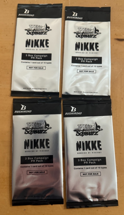 Weiss Schwarz - Nikke Promo Pack Tournament Store Assist PR Packs (English) x4 - Image 1