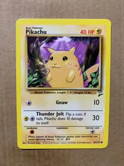 Pikachu 87/130 Base Set 2 - Common Pokemon Card - NM - Image 1