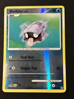 Pokemon TCG Shellder Reverse Holo Common Card 105/132 Secret Wonders LP - Image 1