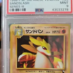 Pokemon Sandslash #28 Vending Series 3 (Green) Japanese 1998 PSA 9 TCG Card - Image 1