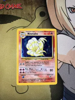 Ninetales Holo Base Set Unlimited Rare Pokemon TCG Card 12/102 - Image 1