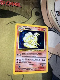 Ninetales Holo Base Set Unlimited Rare Pokemon TCG Card 12/102 - Image 3