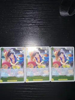 One Piece Card Game Monkey D Luffy OP10-111 Japanese 3x Rare Royal Blood - Image 1