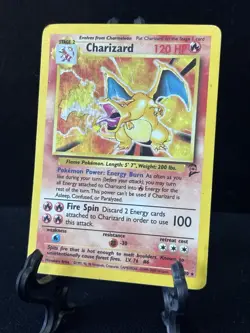 Pokemon TCG Charizard Base Set 2 4/130 Holo Rare Card WOTC 2000 - Image 1