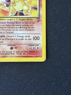 Pokemon TCG Charizard Base Set 2 4/130 Holo Rare Card WOTC 2000 - Image 4