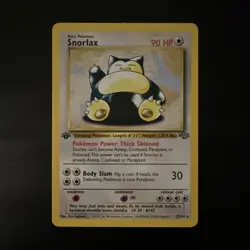 Pokemon Snorlax Jungle 1st Edition Rare Card 27/64 90HP Basic Wizards 1999 - Image 1