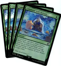 x4 Commune with Beavers (Foil) - 0182 - Final Fantasy - MTG - NM/M - Image 1