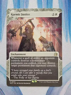 MTG Karmic Justice **NM** Wilds of Eldraine: Enchanting Tales - Image 1