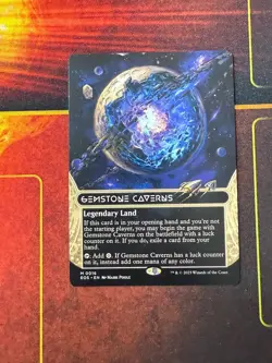 1x (16) Gemstone Caverns - SPACE BORDERLESS MTG Edge of Eternities: Stellar Sigh - Image 1