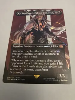 Sephiroth, Fabled SOLDIER (Borderless) (Surge Foil) Final Fantasy Foil - NM - Image 3