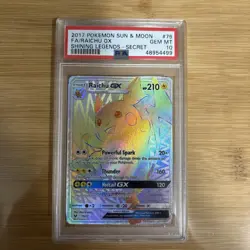Pokemon Raichu GX Shining Legends Secret Rare Full Art #75 PSA 10 Gem Mint - Image 1