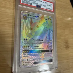 Pokemon Raichu GX Shining Legends Secret Rare Full Art #75 PSA 10 Gem Mint - Image 2