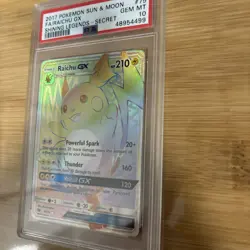 Pokemon Raichu GX Shining Legends Secret Rare Full Art #75 PSA 10 Gem Mint - Image 3