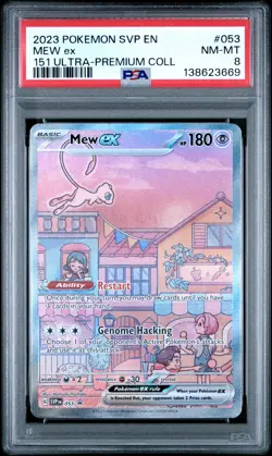 2023 POKEMON SVP EN-SV PROMO 151 ULTRA-PREMIUM COLLECTION #053 MEW EX PSA 8 - Image 1