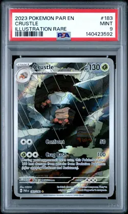 2023 POKEMON PAR EN-PARADOX RIFT ILLUSTRATION RARE #183 CRUSTLE PSA 9 - Image 1