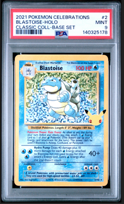 2021 POKEMON CELEBRATIONS CLASSIC COLLECTION #2 BLASTOISE-HOLO PSA 9 - Image 1