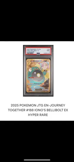 2025 POKEMON JTG EN IONO'S BELLIBOLT exHYPER RAREPSA#188MINT9 - Image 2