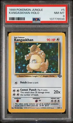 1999 POKEMON JUNGLE #5 KANGASKHAN-HOLO PSA 8 - Image 1