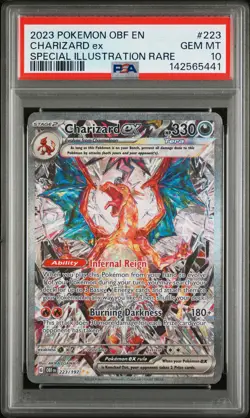 2023 POKEMON OBSIDIAN FLAMES SPECIAL ILLUSTRATION RARE #223 CHARIZARD EX PSA 10 - Image 1