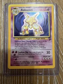 Pokemon Base Set 2 Alakazam Holo #1/130 NM - Image 1