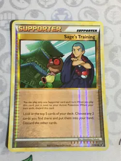 D1402 POKEMON TCG UNDAUNTED SAGE'S TRAINING 77 REVERSE HOLO HP U - Image 1