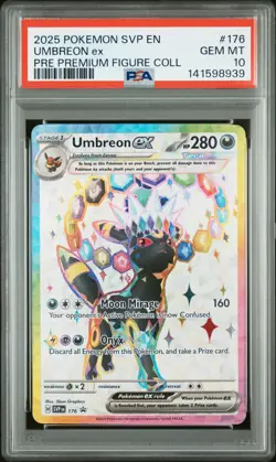 2025 POKEMON SVP PROMO PREMIUM FIGURE COLLECTION #176 UMBREON EX PSA 10 - Image 1