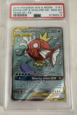 Pokemon - Magikarp & Wailord GX 161/181 Alternate Art Team Up PSA 10 - Image 1