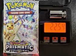 Pokemon Prismatic Evolutions Booster Pack Sealed 22.54g 3.69mm Heaviest! - Image 1
