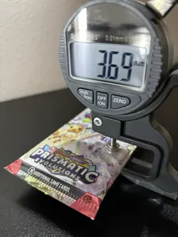 Pokemon Prismatic Evolutions Booster Pack Sealed 22.54g 3.69mm Heaviest! - Image 3