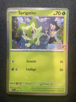 Sprigatito 191 Black Star Promo Pokemon English Horizons Stamped Holo 2024 - Image 1