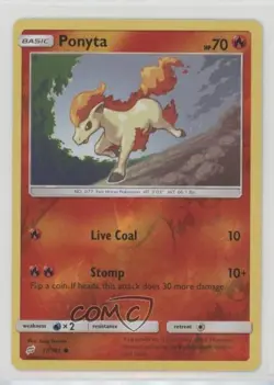 Ponyta Reverse Foil Pokemon Sun & Moon Team Up #17 - Image 1